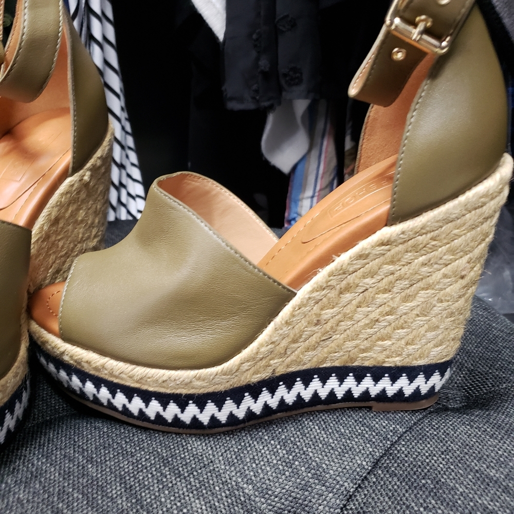 Top Shop Euro 39/US 8.5 Leather wedge sandals